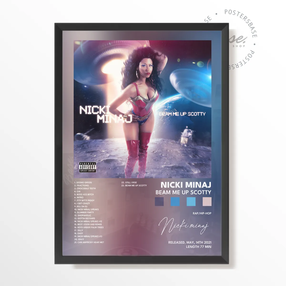nicki minaj Beam Me Up Scotty poster poster, museum grade matte print