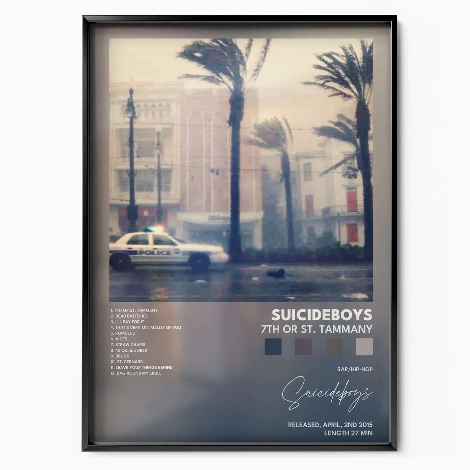 suicideboys 7th or St Tammany poster poster, museum grade matte print