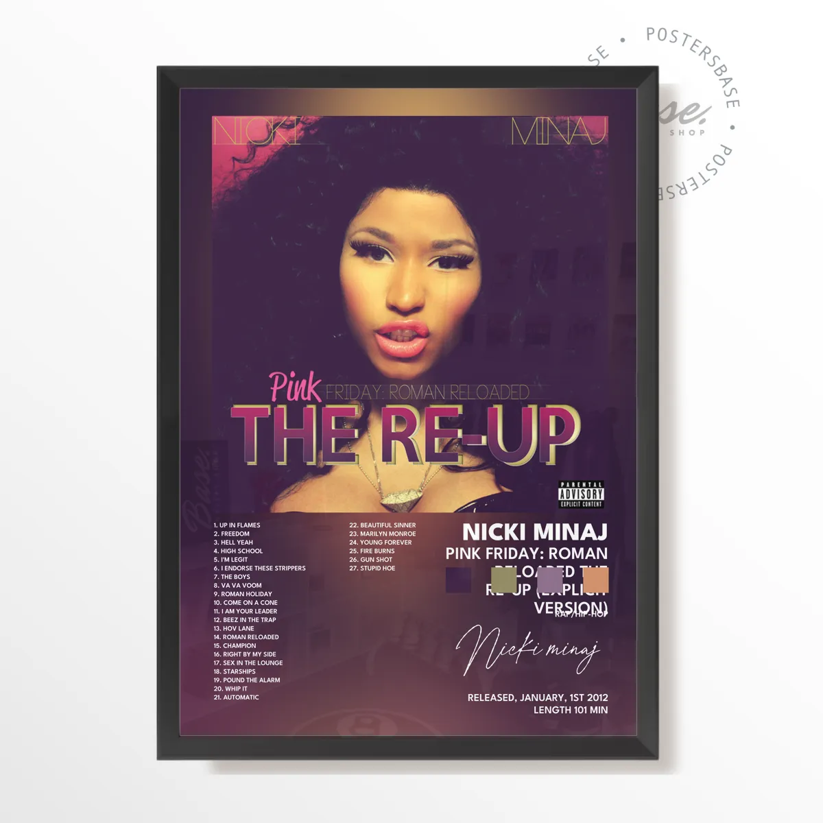 nicki minaj Pink Friday Roman Reloaded The Re Up Explicit Version poster poster, museum grade matte print