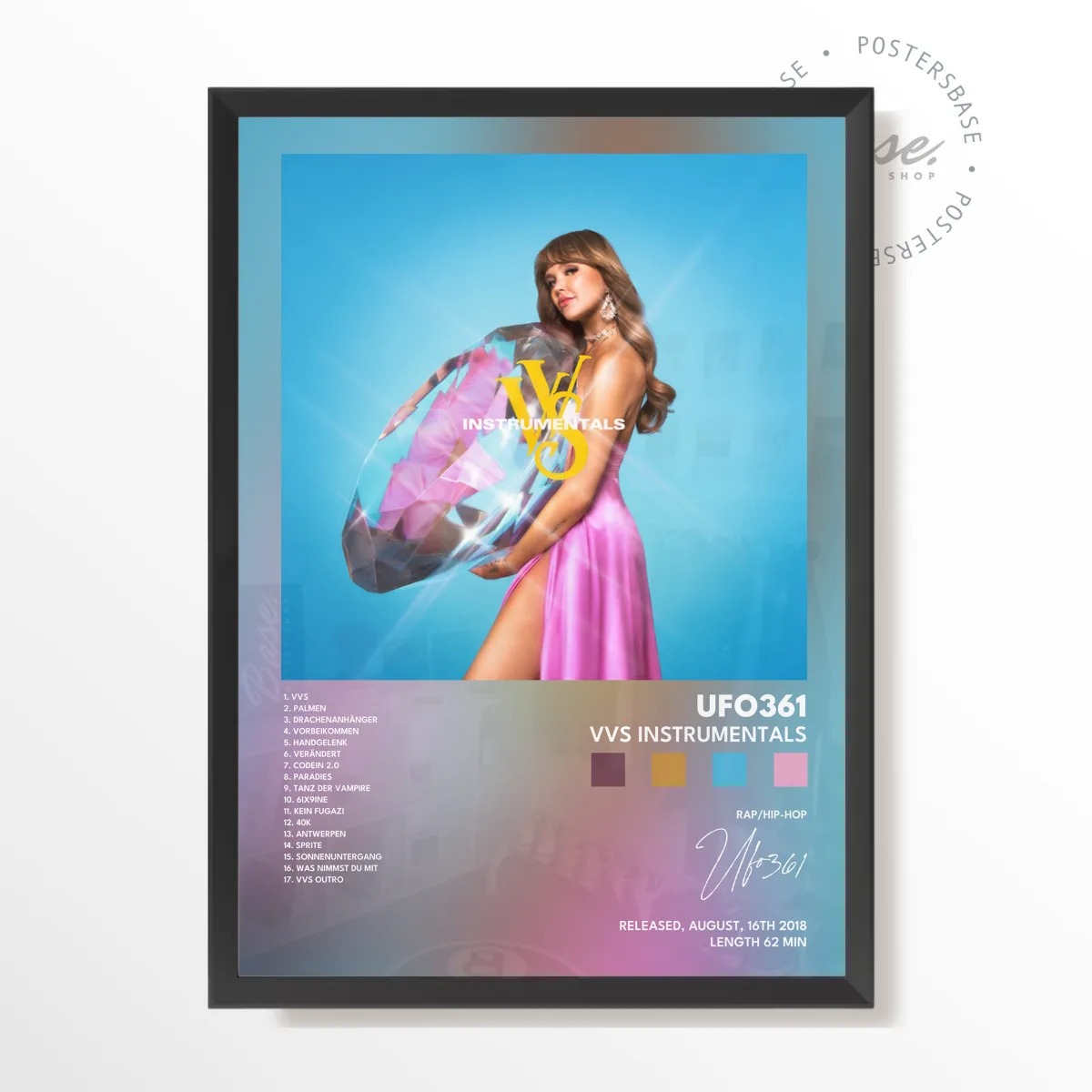 ufo361 VVS Instrumentals poster poster, museum grade matte print