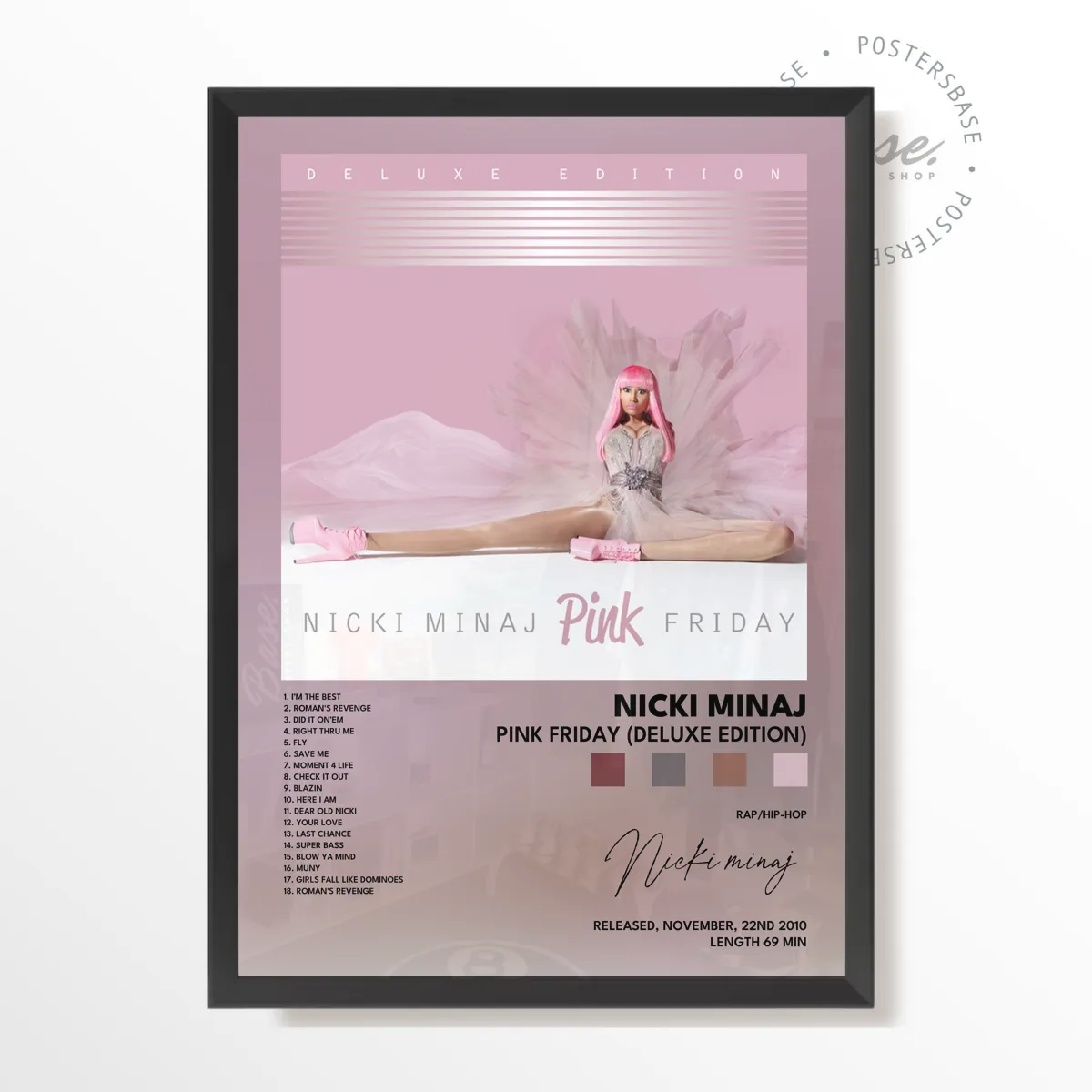 nicki minaj Pink Friday Deluxe Edition poster poster, museum grade matte print