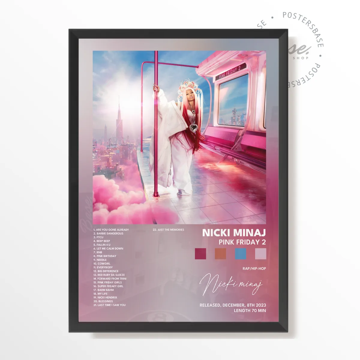 nicki minaj Pink Friday 2 poster poster, museum grade matte print