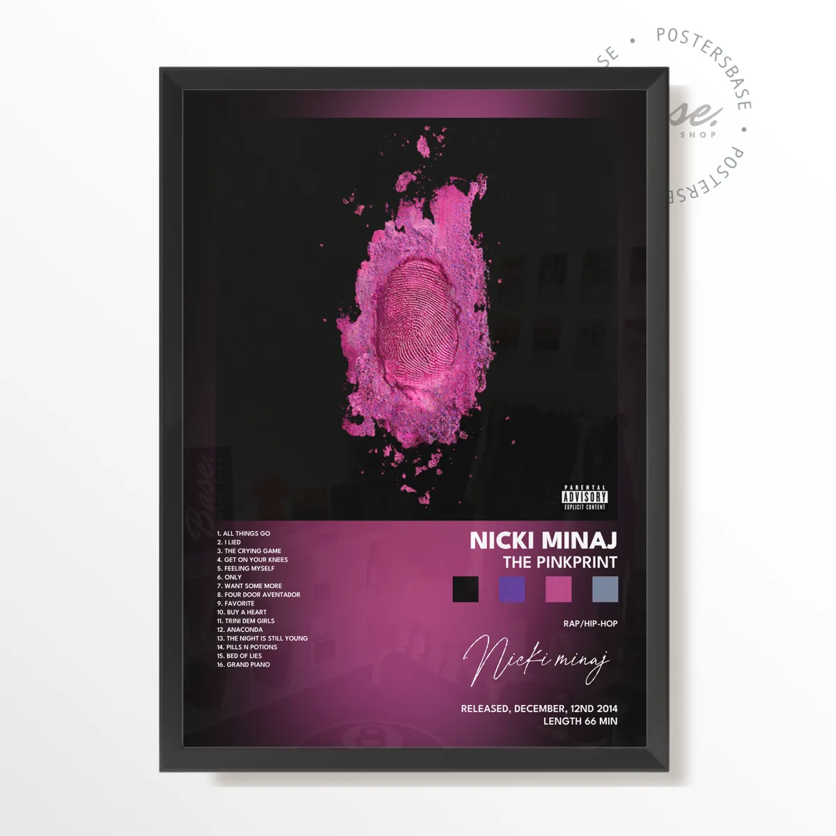 nicki minaj The Pinkprint poster poster, museum grade matte print