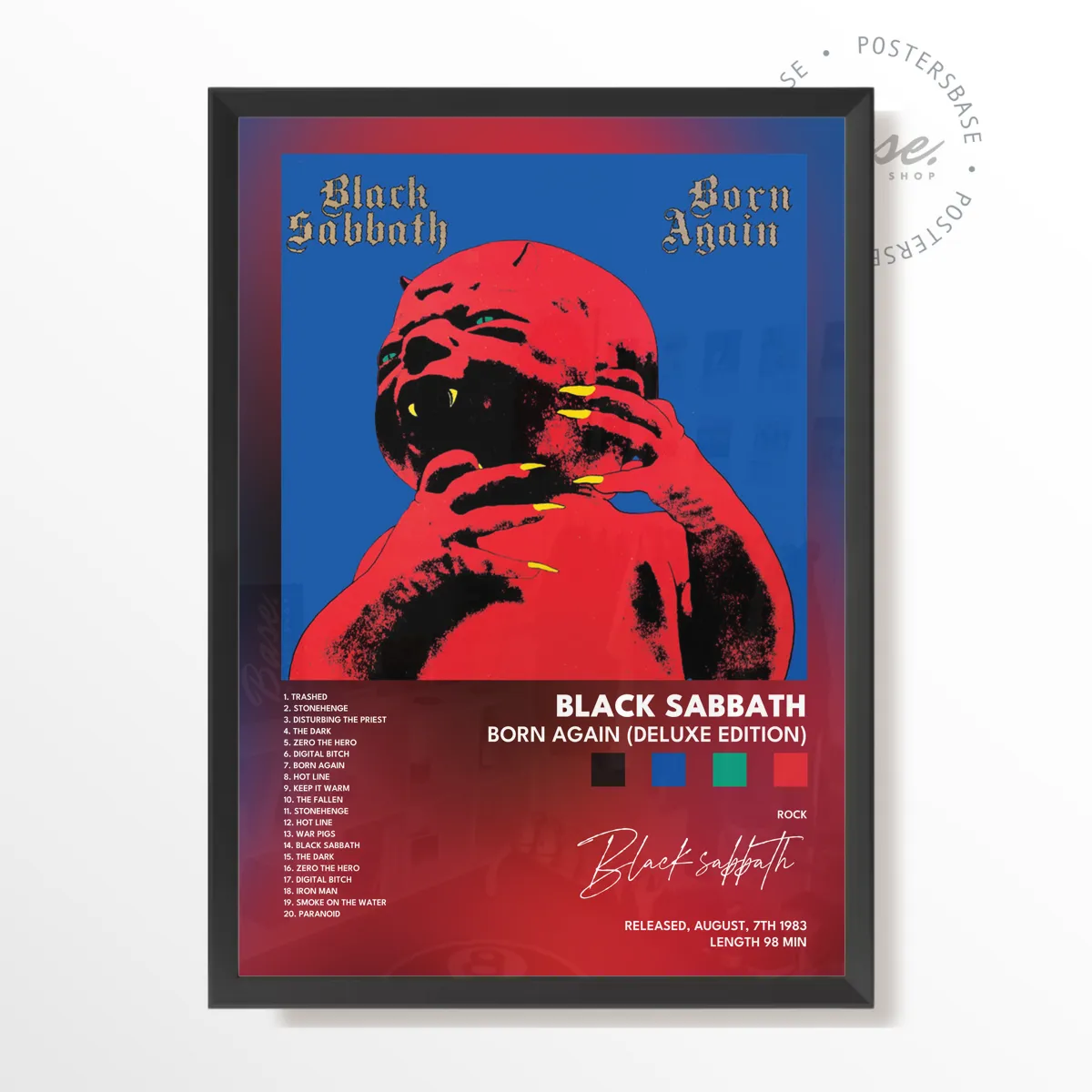 Born Again (Deluxe Edition) Album poster, museum grade matte print