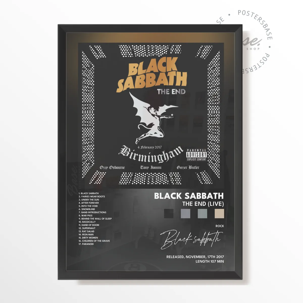 The End (Live) Album poster, museum grade matte print