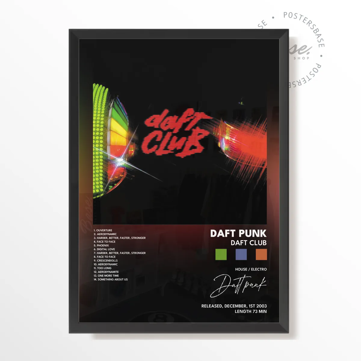 Daft Club Album poster, museum grade matte print