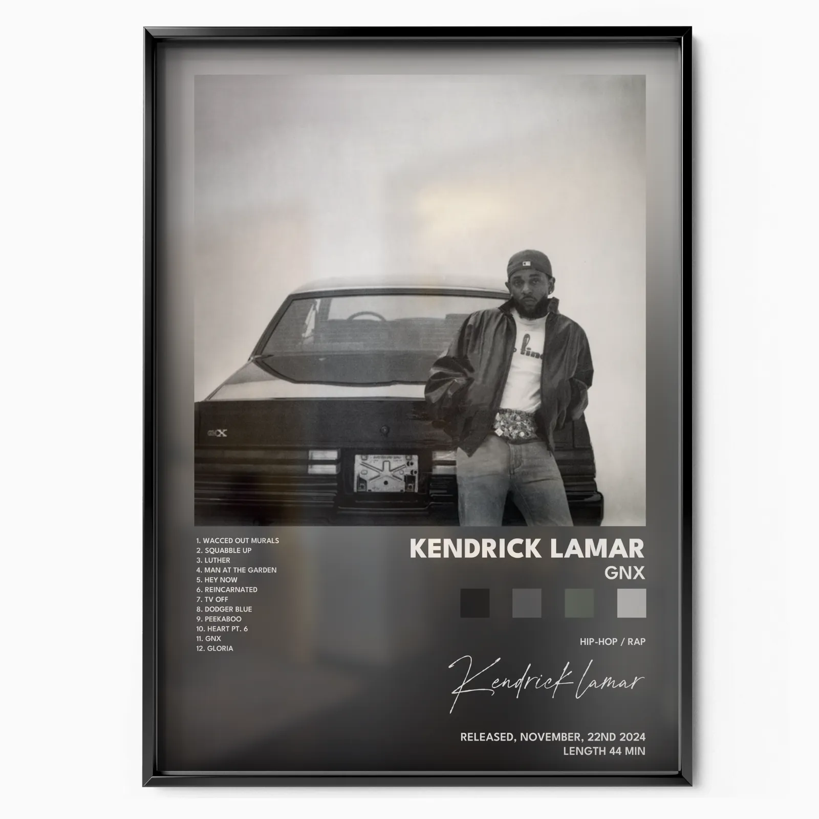 GNX Album poster, museum grade matte print