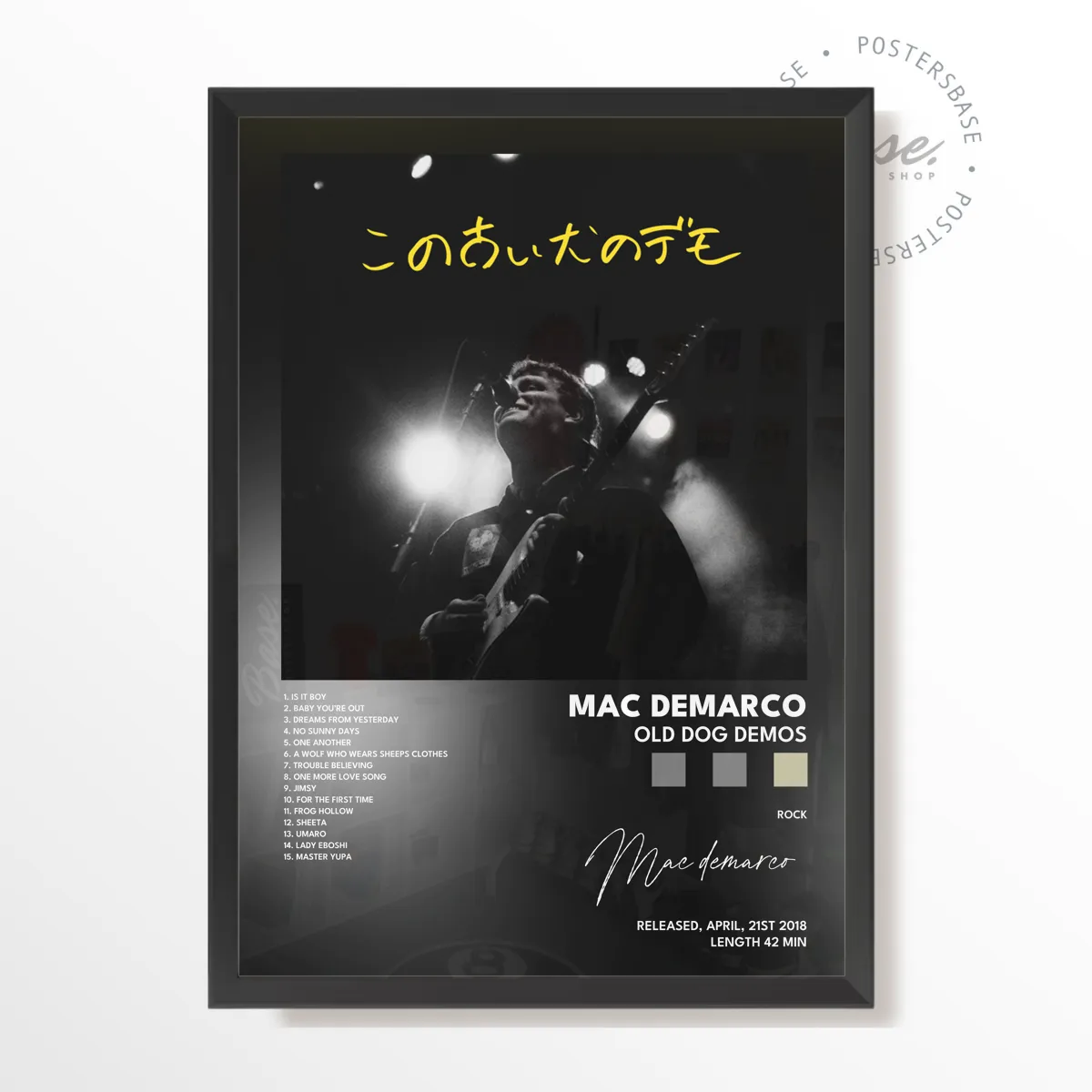 mac demarco Old Dog Demos poster, museum grade matte print