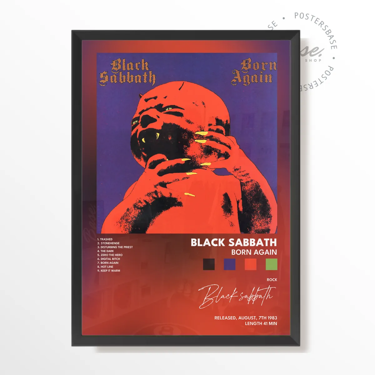 Born Again Album poster, museum grade matte print