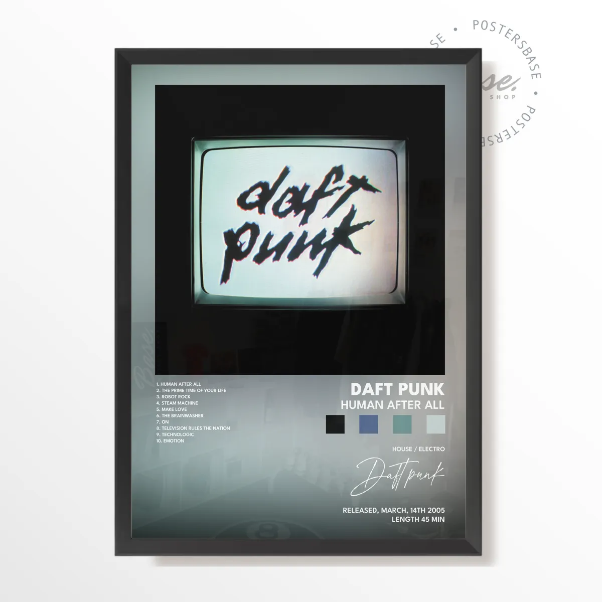 Human After All Album poster, museum grade matte print