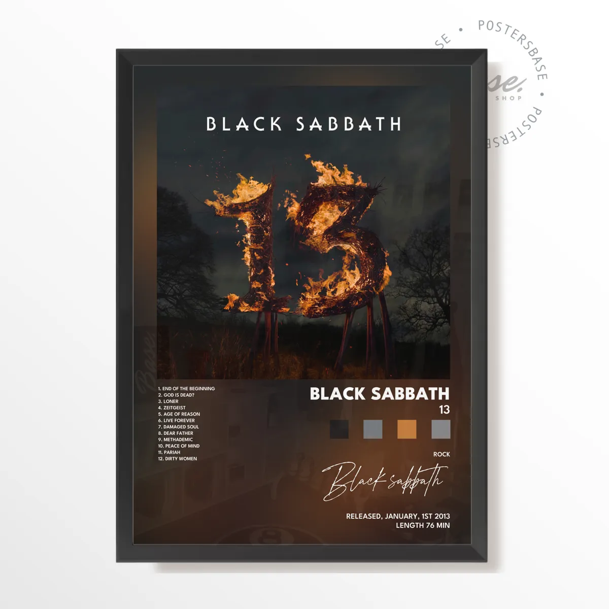 13 Album poster, museum grade matte print