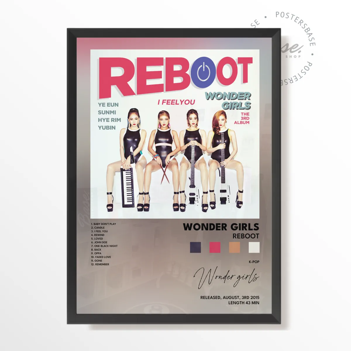 wonder girls REBOOT plakát, matný tisk v muzejní kvalitě