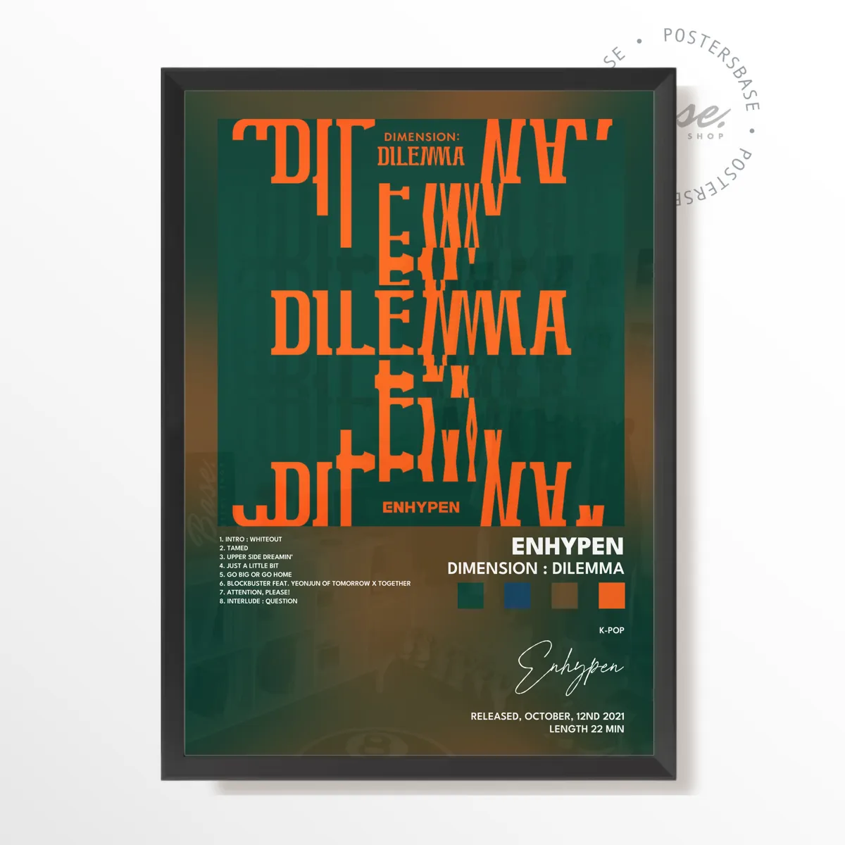 enhypen DIMENSION  DILEMMA plakát, matný tisk v muzejní kvalitě