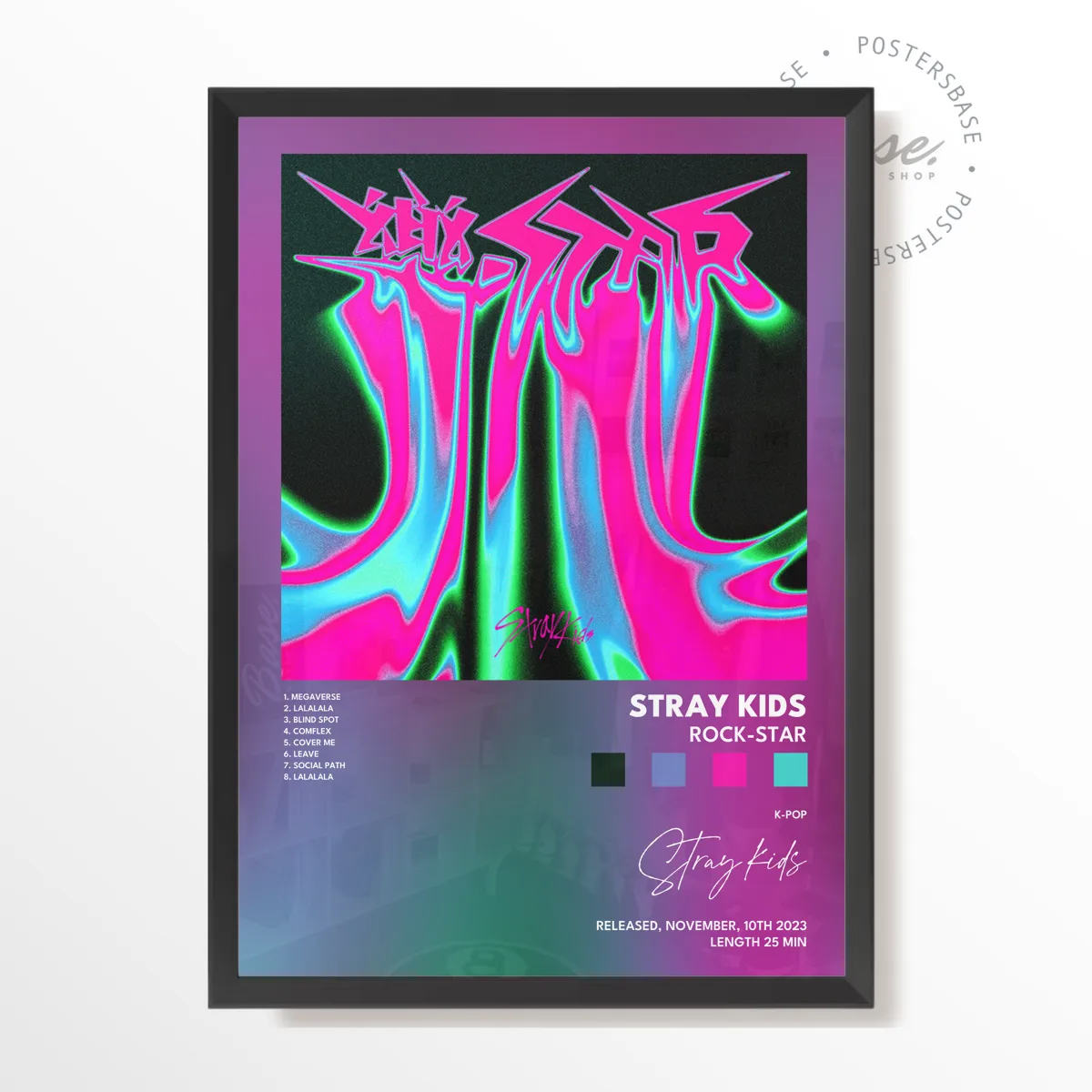 stray kids ROCK STAR plakát, matný tisk v muzejní kvalitě