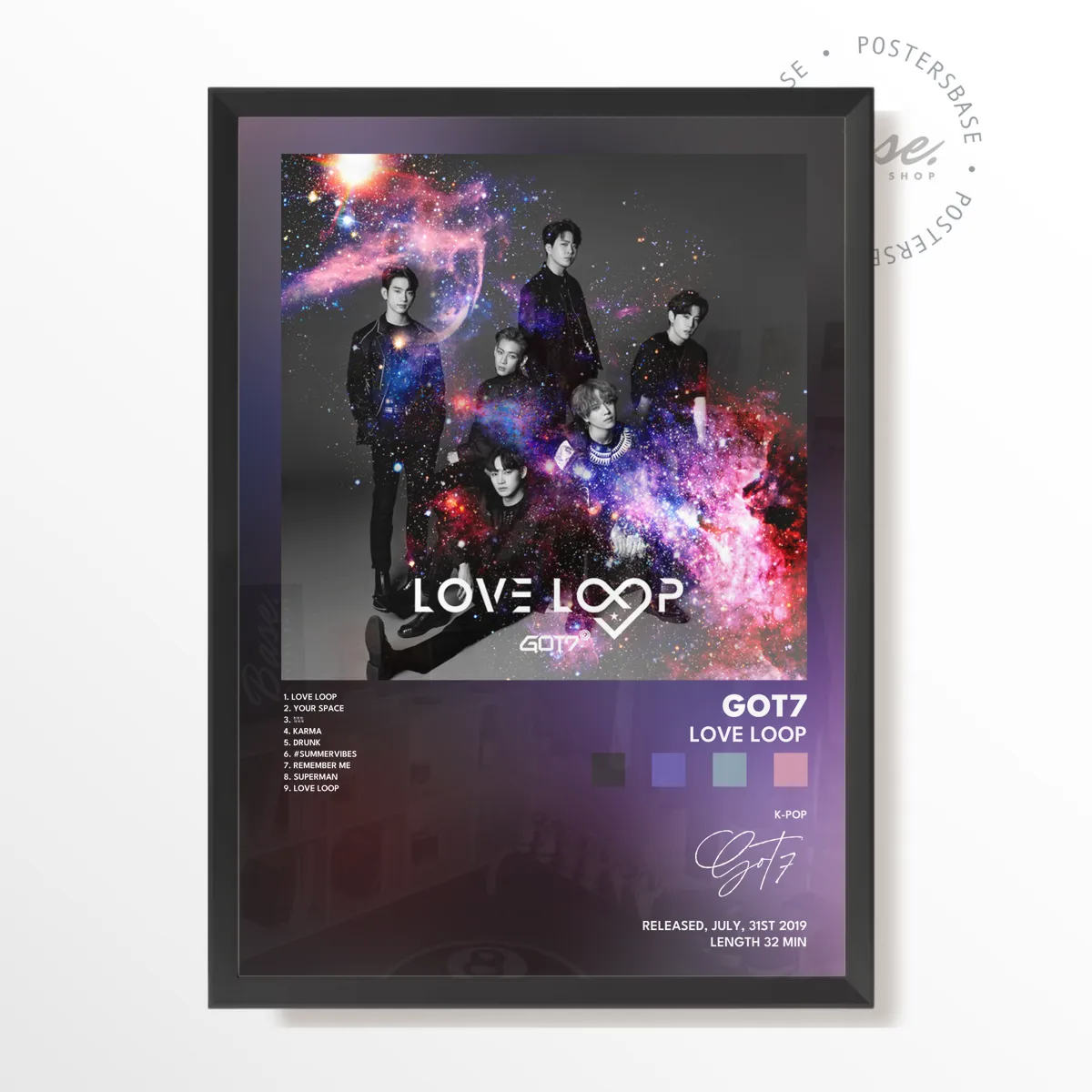 got7 LOVE LOOP plakát, matný tisk v muzejní kvalitě
