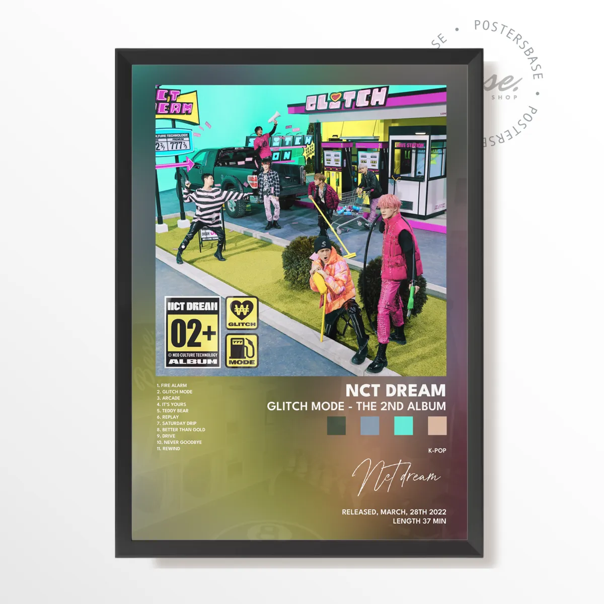 nct dream Glitch Mode   The 2nd Album plakát, matný tisk v muzejní kvalitě