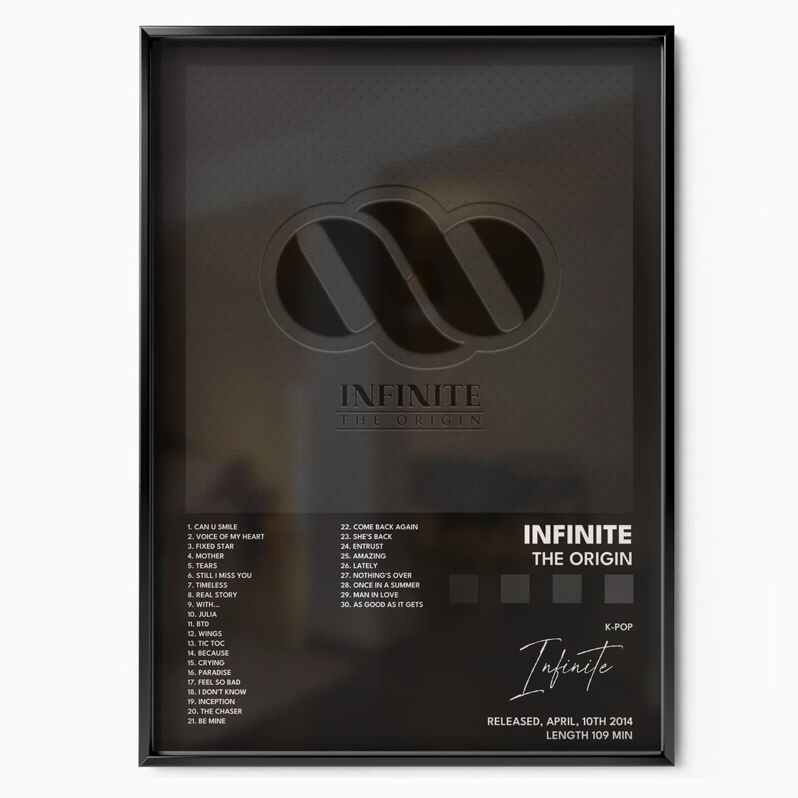 infinite The Origin plakát, matný tisk v muzejní kvalitě
