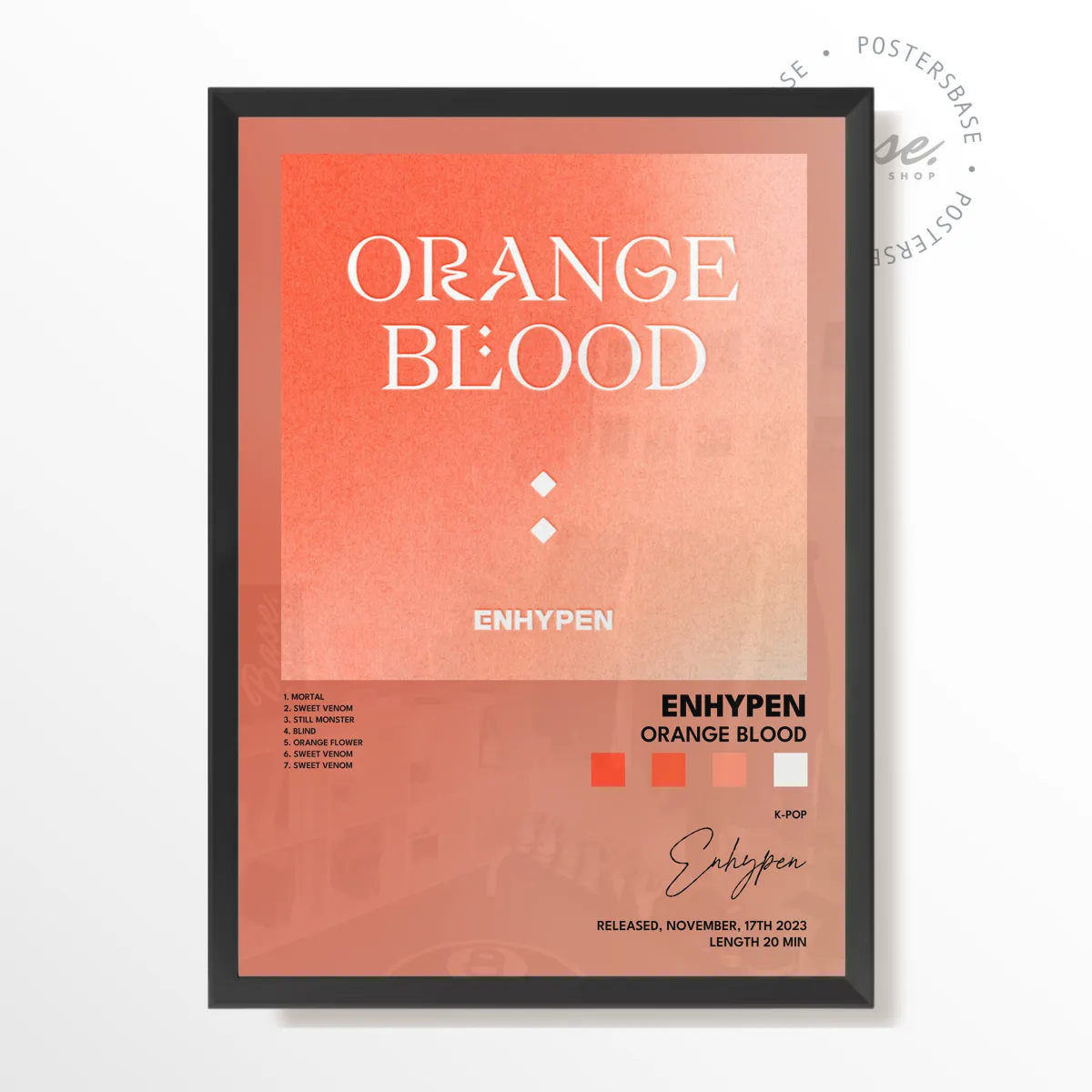 enhypen ORANGE BLOOD plakát, matný tisk v muzejní kvalitě