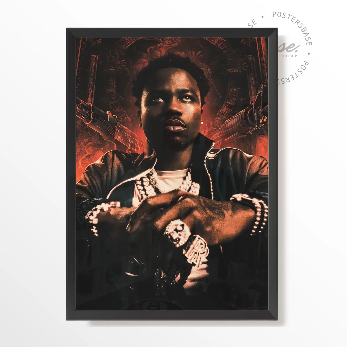 roddy ricch warbaby X Spxdes Gfx poster, museum grade matte print