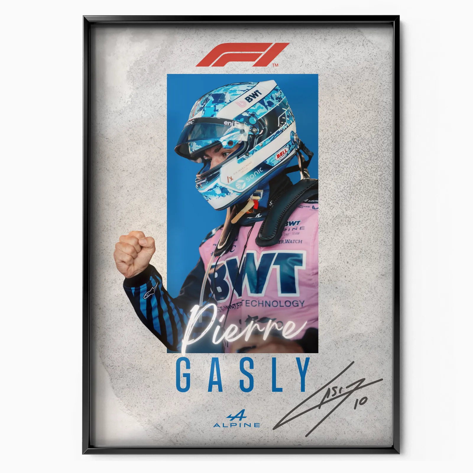Pierre Gasly X Alpine Original 2025 poster, museum grade matte print