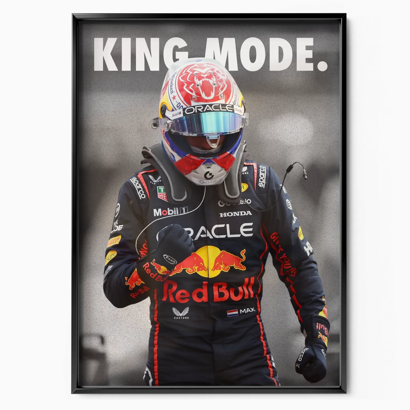 Max Verstappen 'king Mode' poster, museum grade matte print