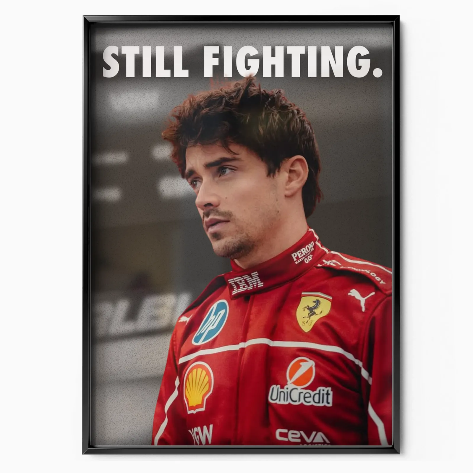 Charles Leclerc 'still Fighting' poster, museum grade matte print