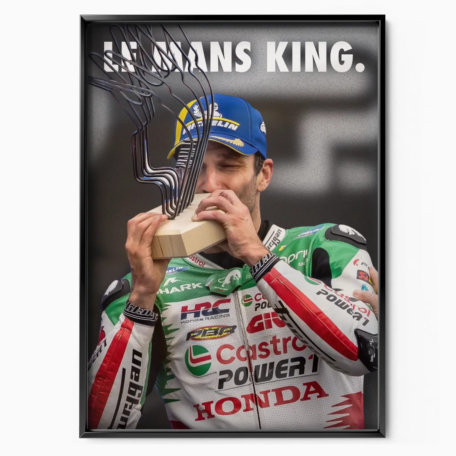 Johann Zarco 'le Mans King' 2025 poster, museum grade matte print