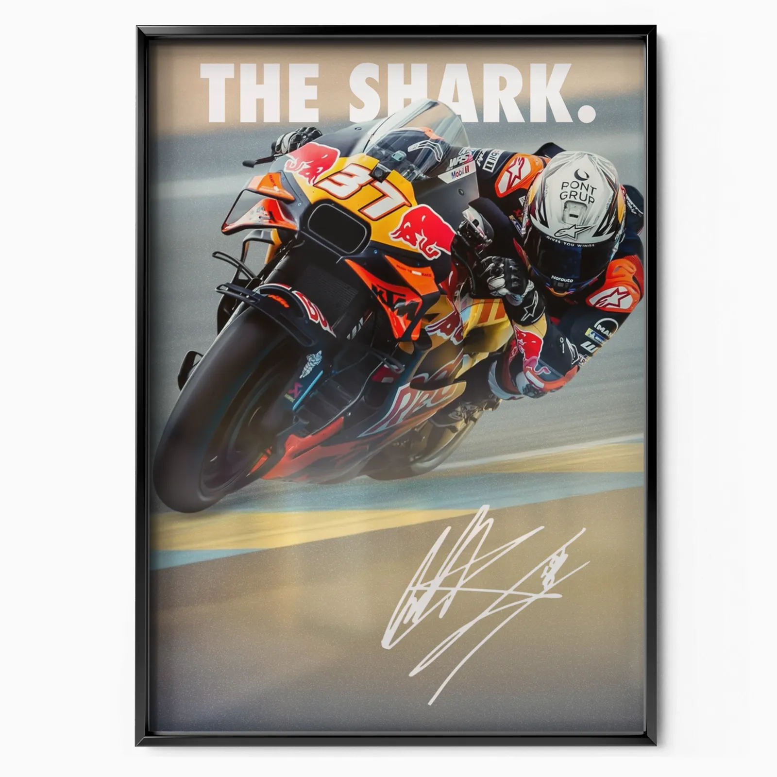 Pedro Acosta 'the Shark' 2025 poster, museum grade matte print