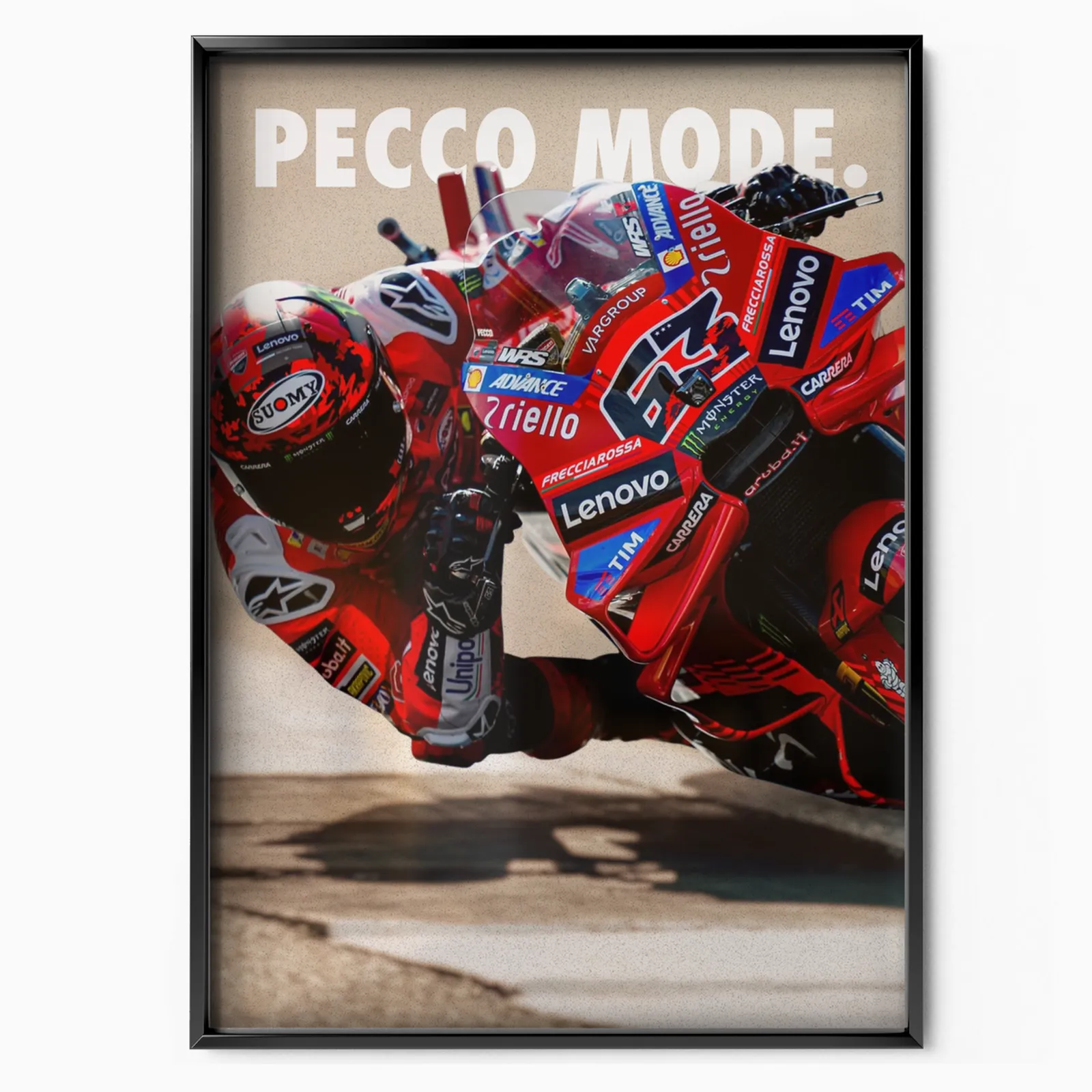 Francesco Bagnaia 'pecco Mode' 2025 poster, museum grade matte print