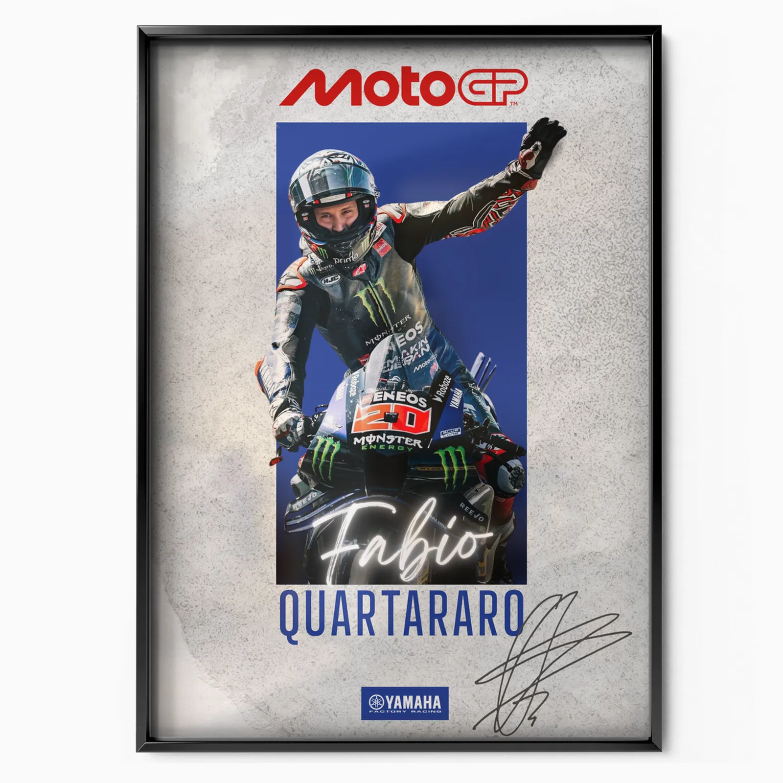 Fabio Quartararo X Yamaha Original 2025 poster, museum grade matte print