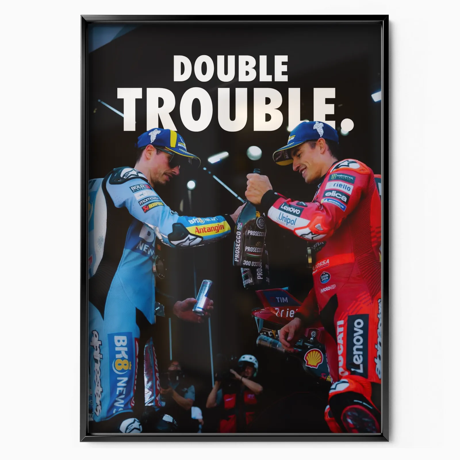 Marc Marquez X Alex Marquez 'double Trouble' 2025 poster, museum grade matte print