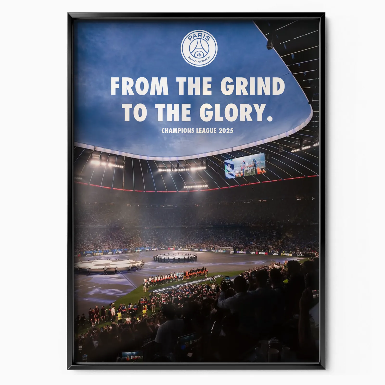 Psg Champions League 2025 poster, museum grade matte print