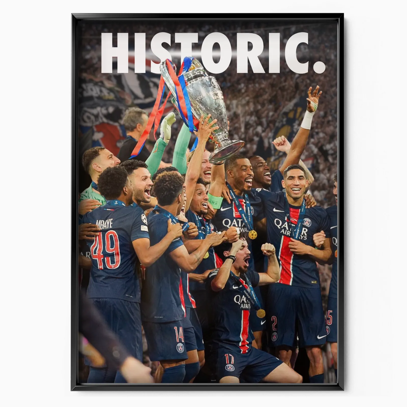 Psg Champions League Historic poster, museum grade matte print
