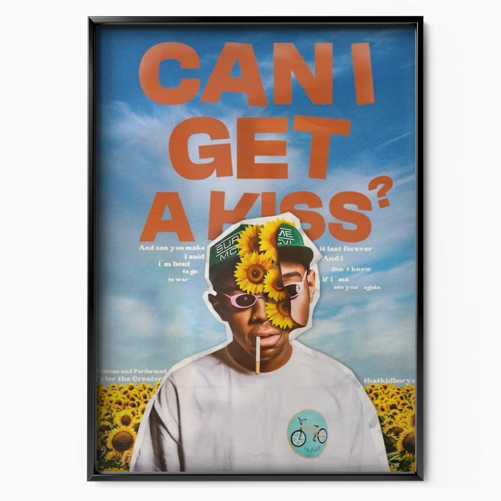 Tyler The Creator ' Can I Get A Kiss' poster, museum grade matte print
