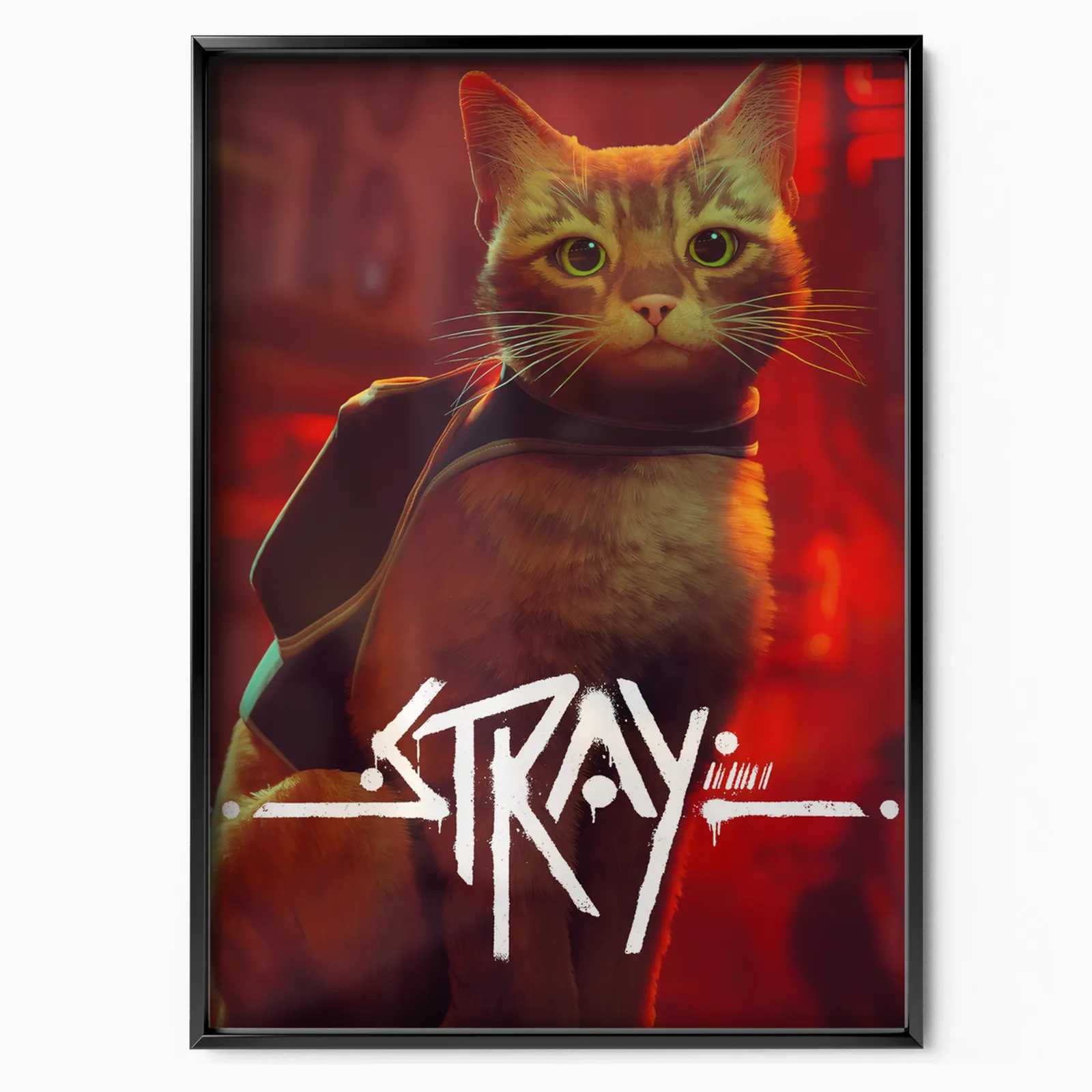 Stray Cyber Cat (2022) poster, museum grade matte print