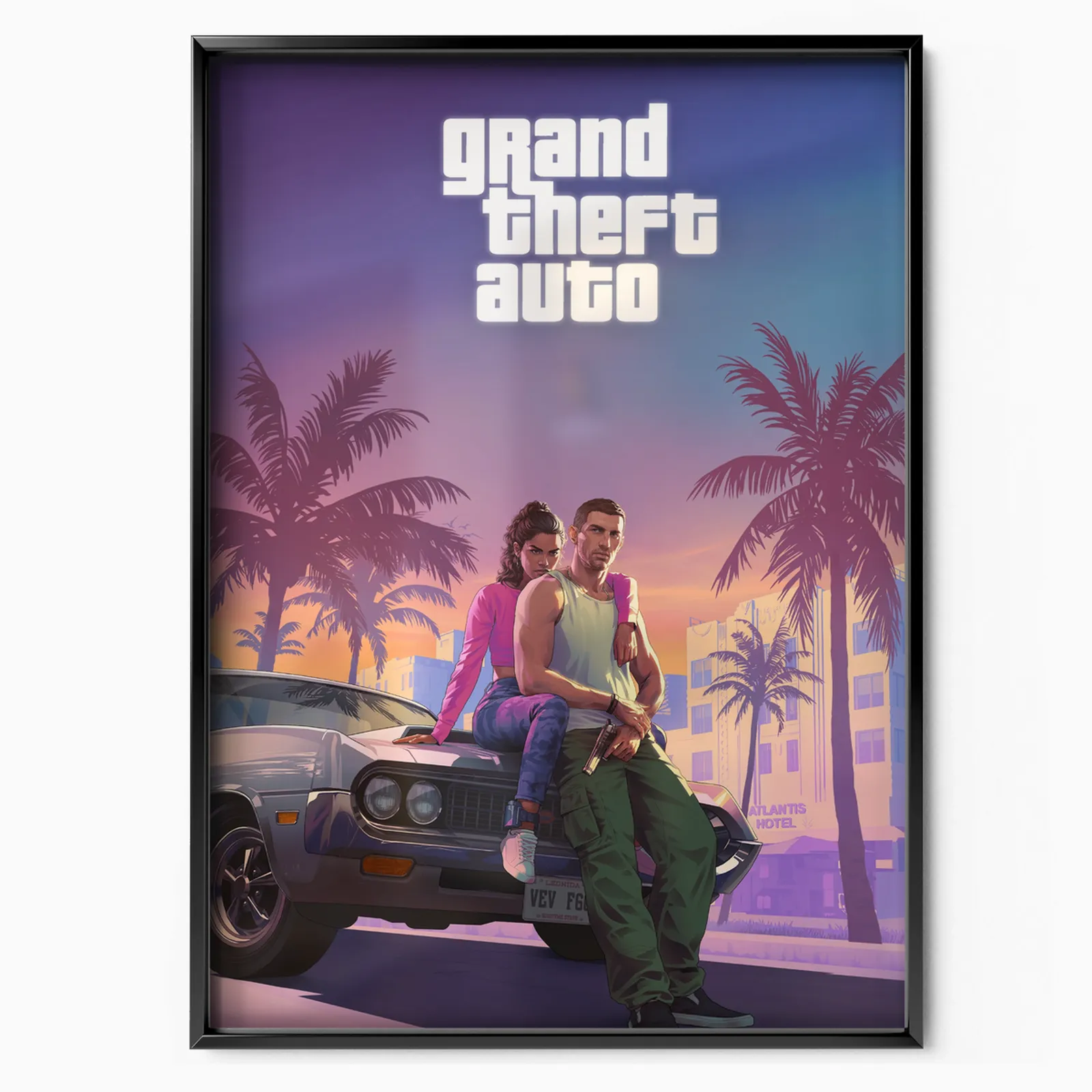 Neon Streets Duo (2026) poster, museum grade matte print