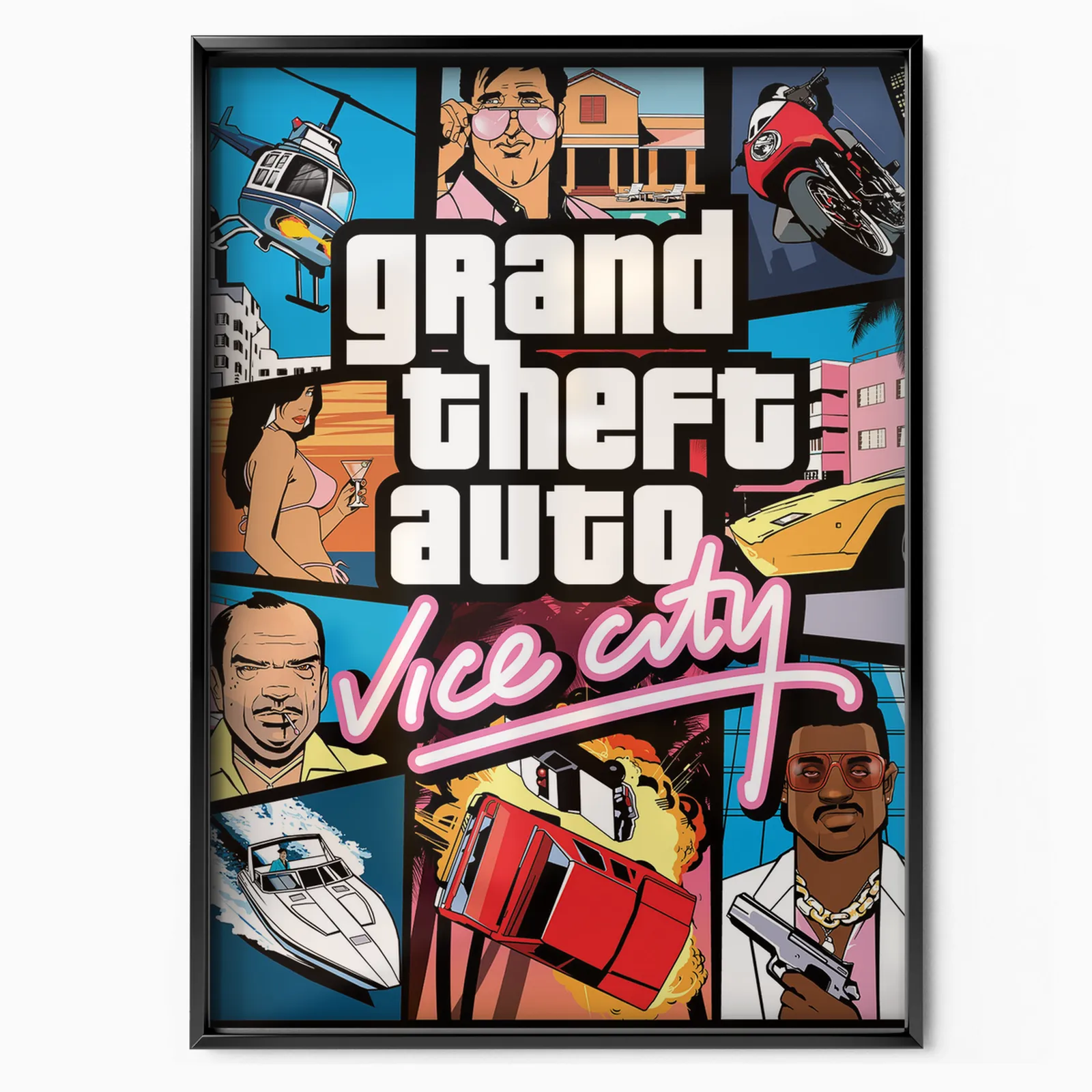 Neon Vice City (2002) poster, museum grade matte print