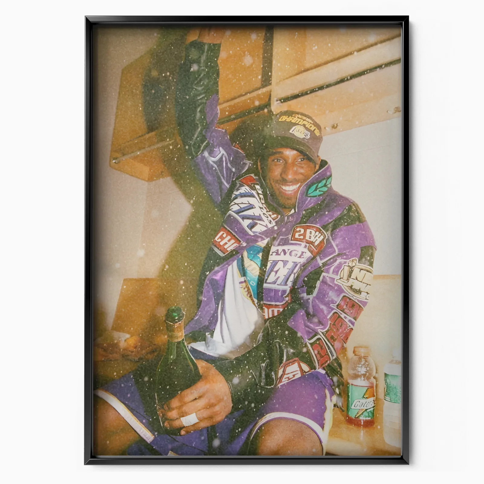 Championship Locker Room Celebration poster, museum grade matte print