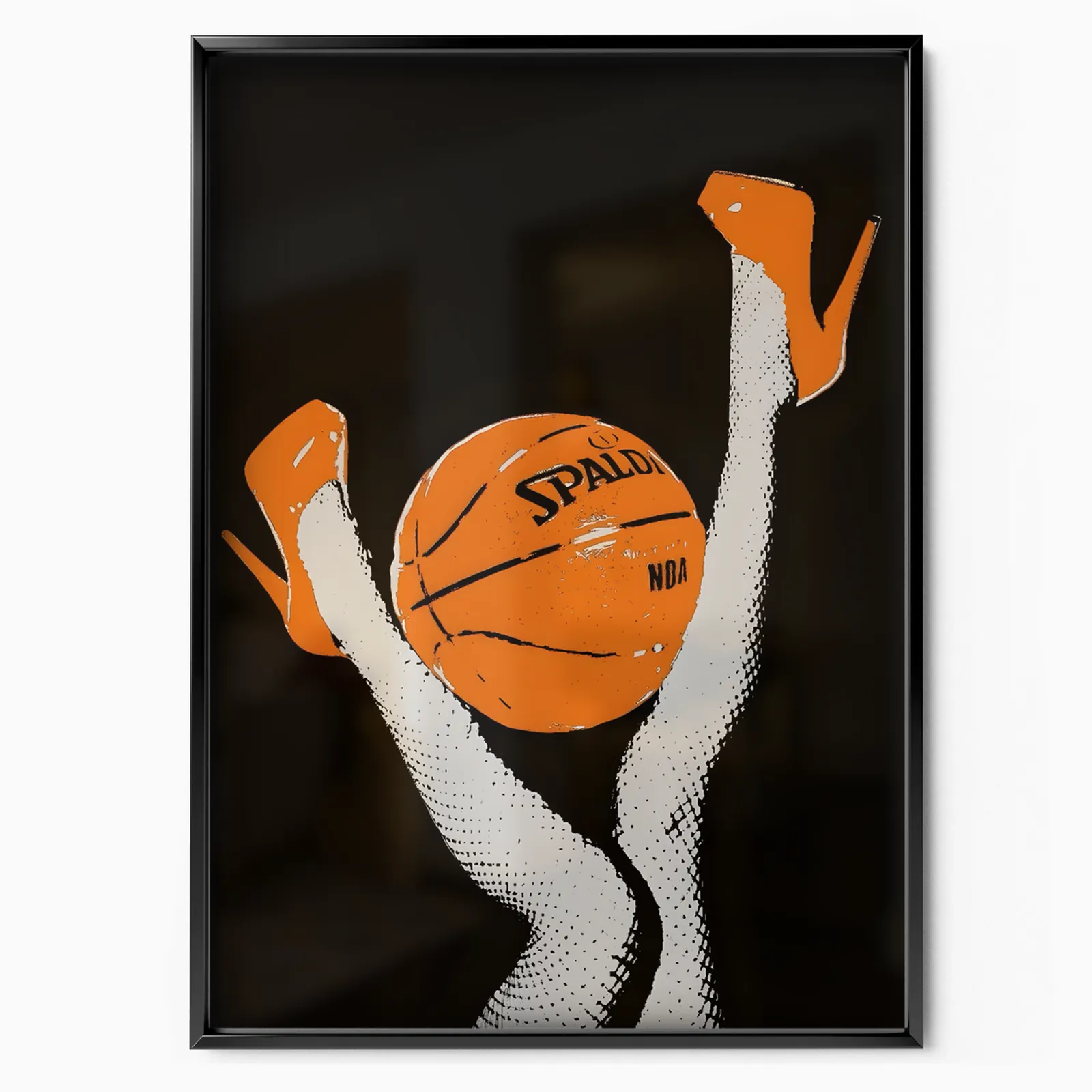 Hands On Ball “grip” Orange poster, museum grade matte print