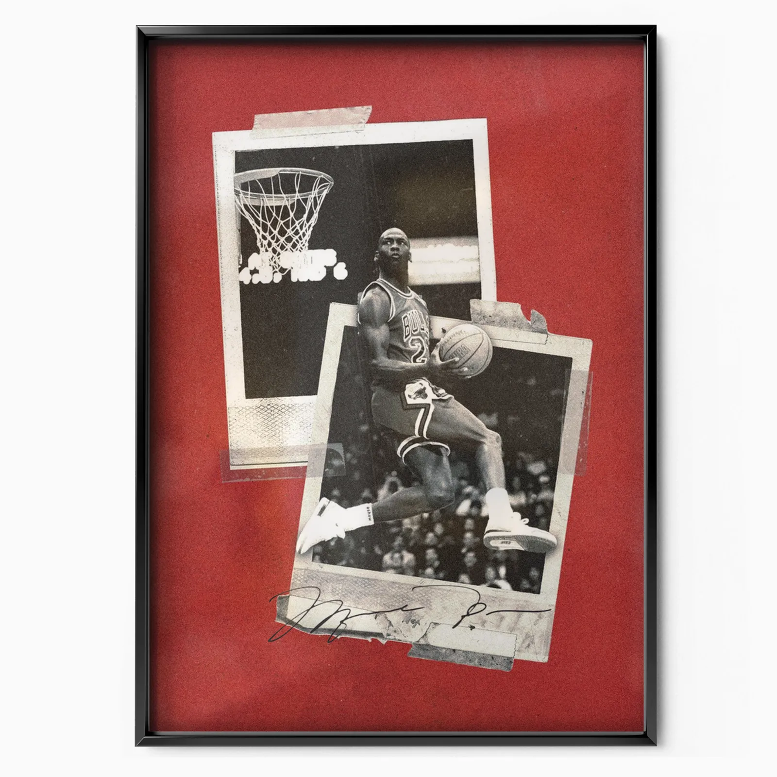 Basketball Polaroid Dunk poster, museum grade matte print