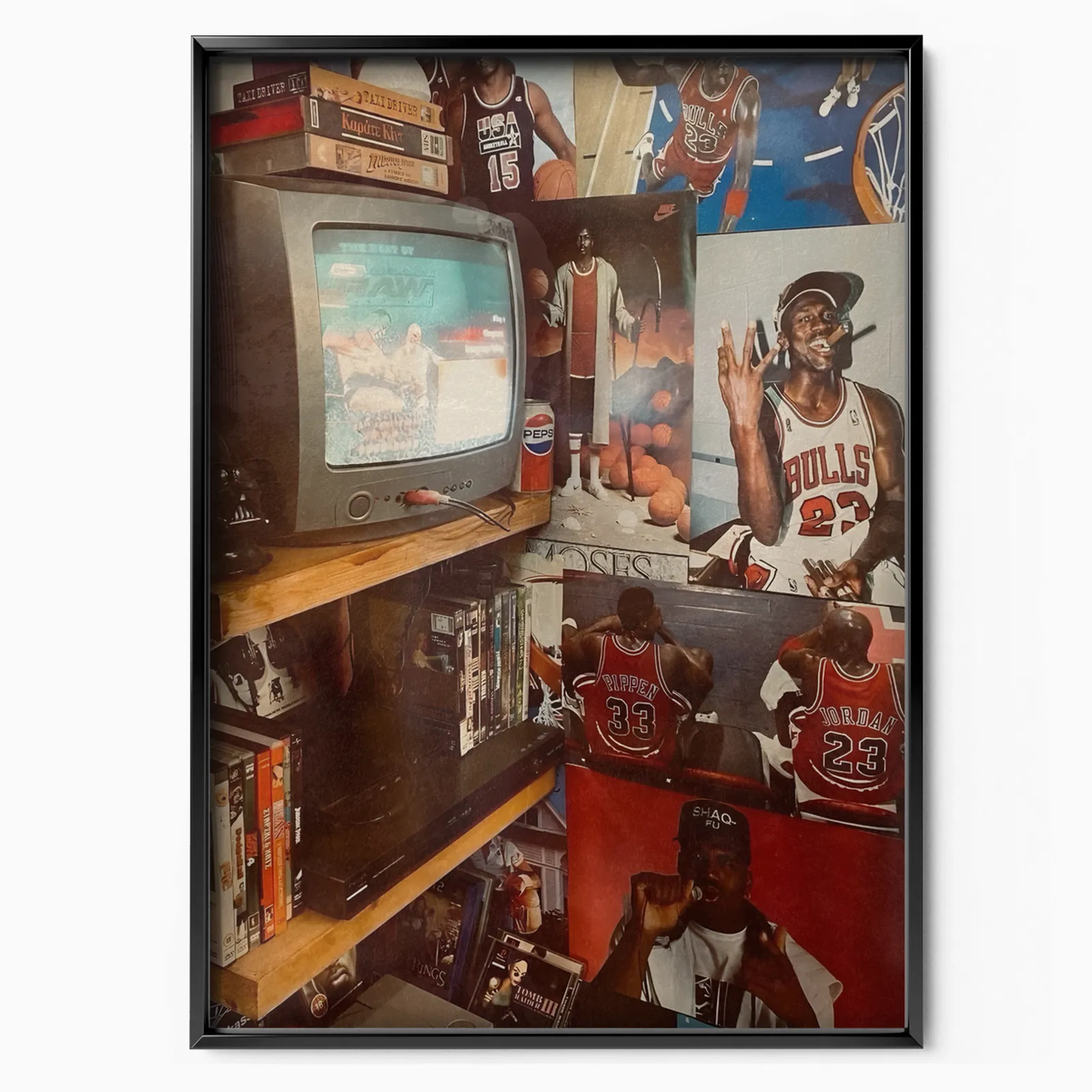 Memorabilia Room Vintage Tv _ 90s Vibes poster, museum grade matte print