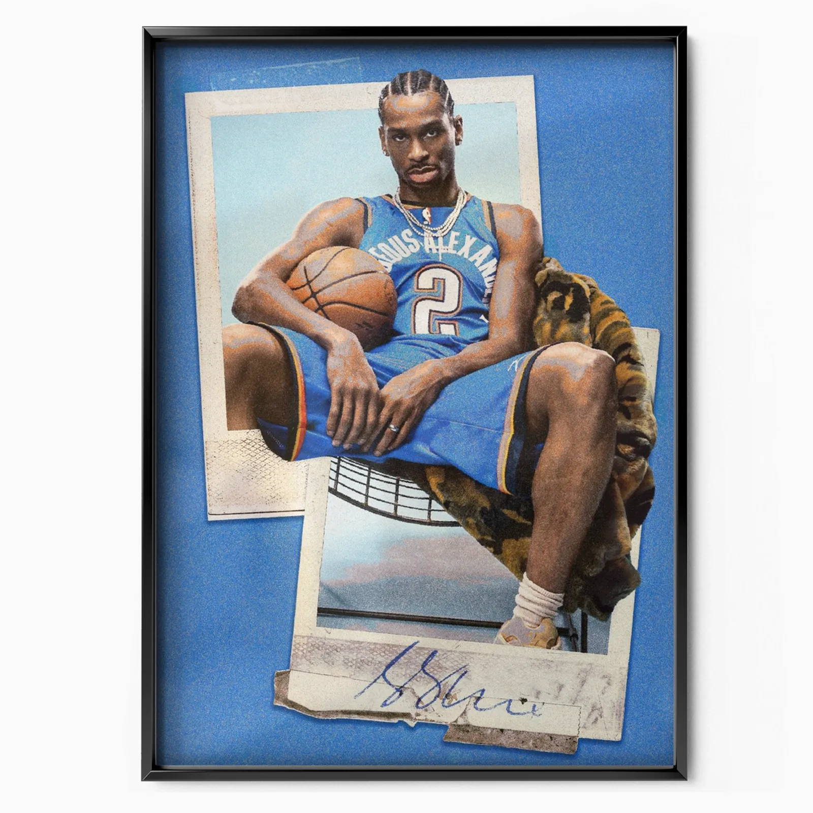 Basketball Polaroid poster, museum grade matte print