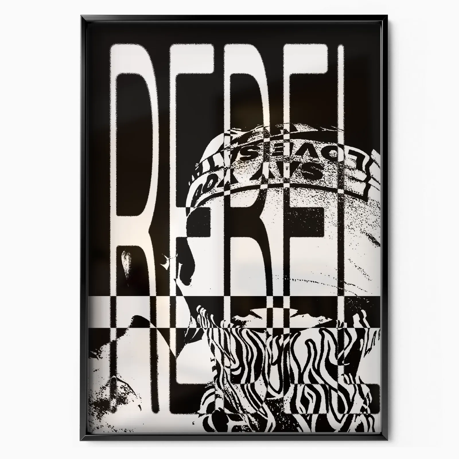 "REBEL" EsDeeKid x Angelo Stirbat poster, museum grade matte print