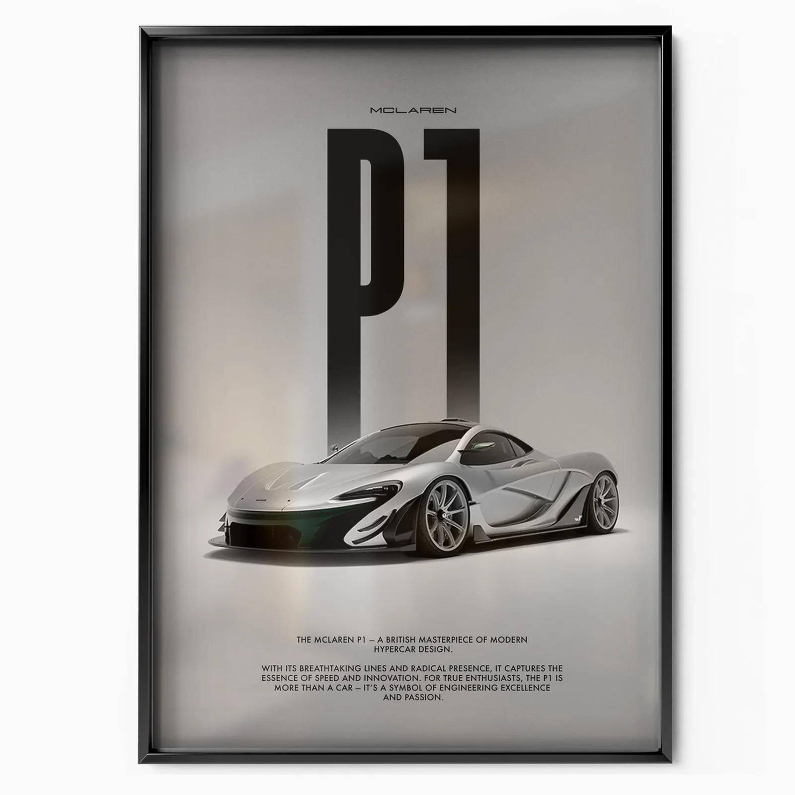 McLaren P1 x Angelo Stirbat poster, museum grade matte print