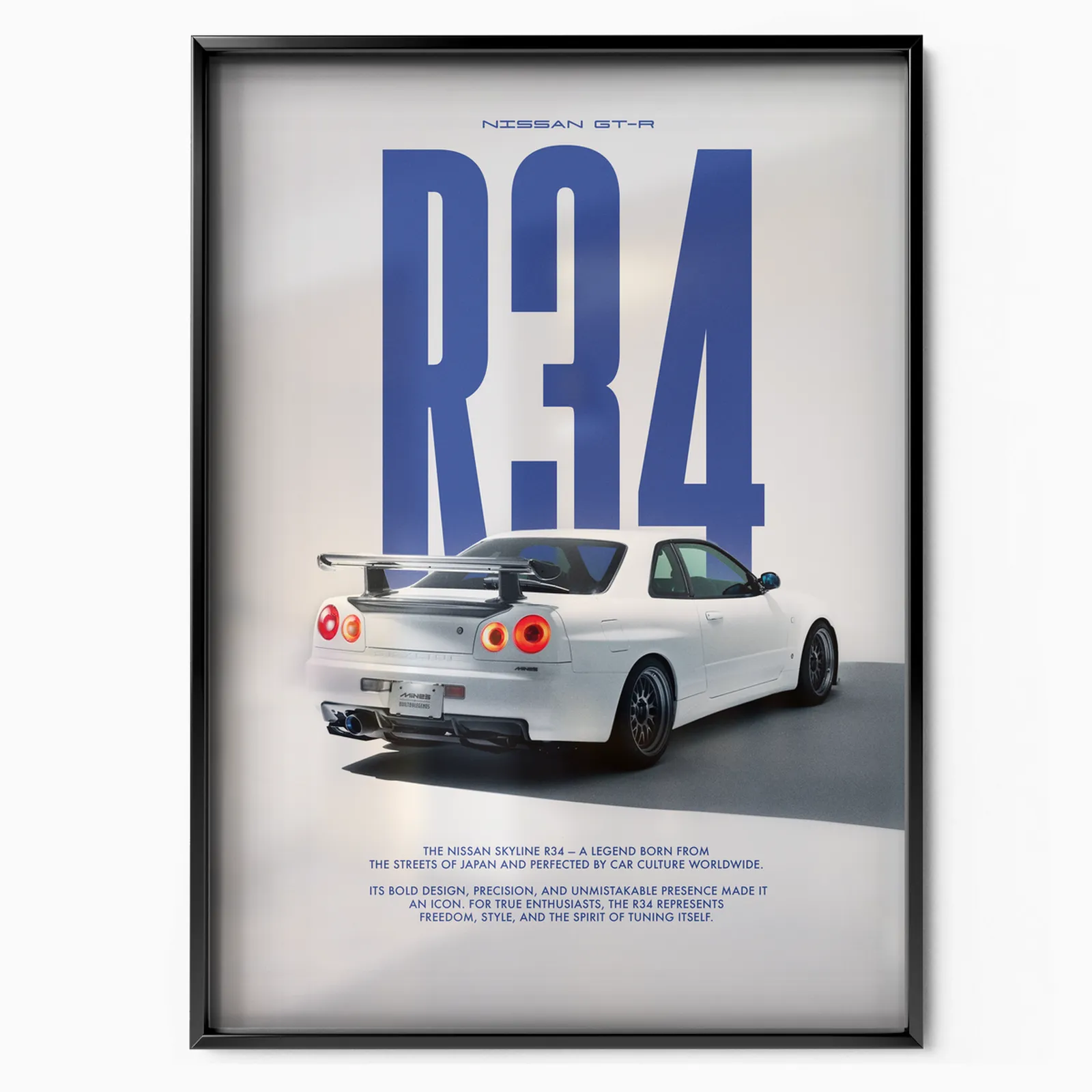 NISSAN GTR R34 x Angelo Stirbat poster, museum grade matte print