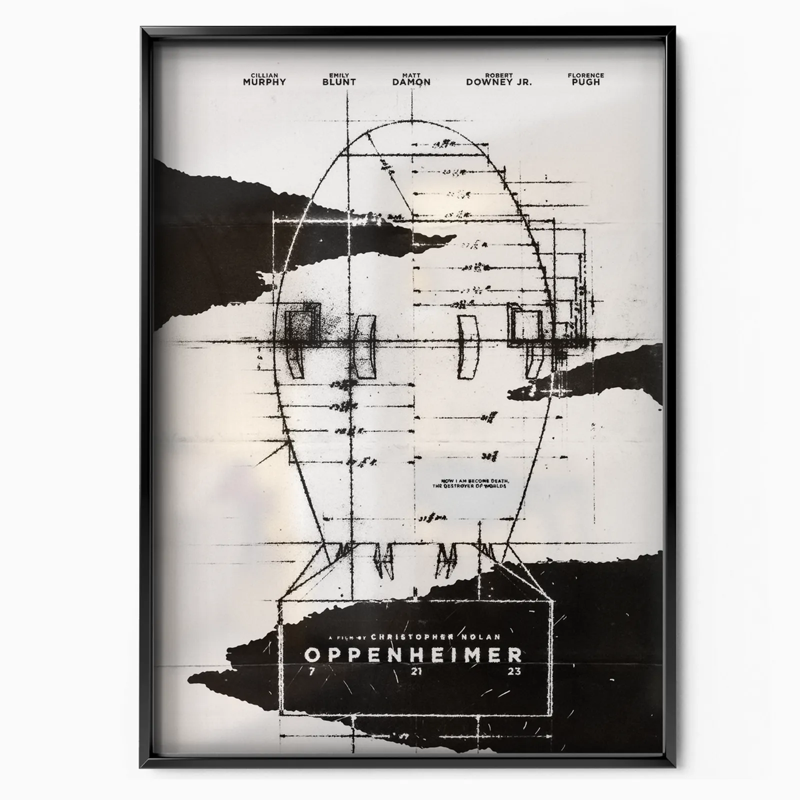 Oppenheimer Black x Angelo Stirbat poster, museum grade matte print