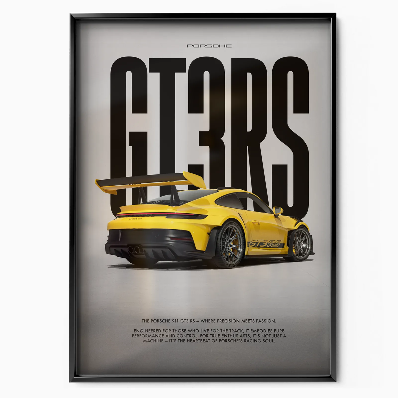 Porsche GT3RS x Angelo Stirbat poster, museum grade matte print