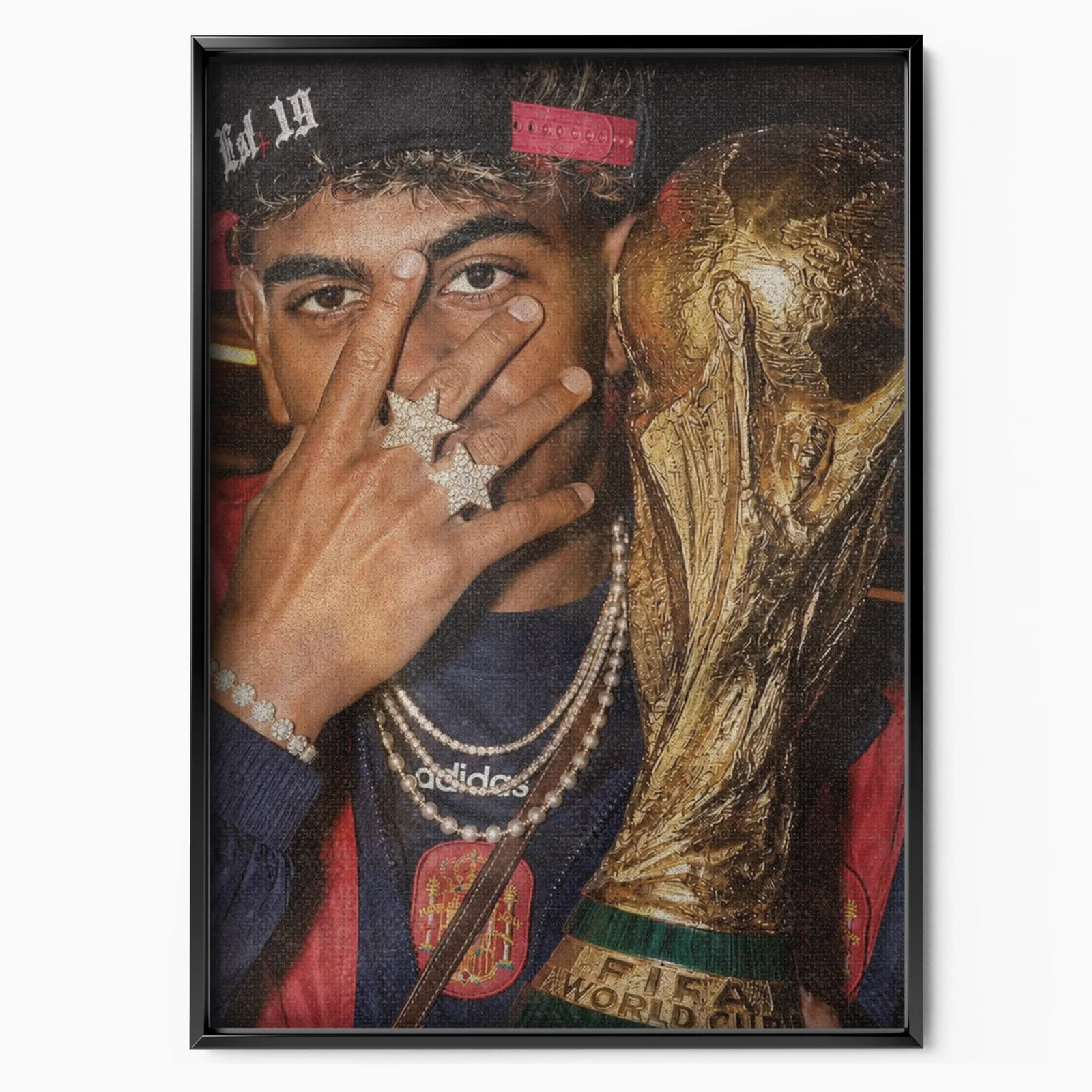 Lamine Yamal - World Cup Trophy Poster poster, museum grade matte print