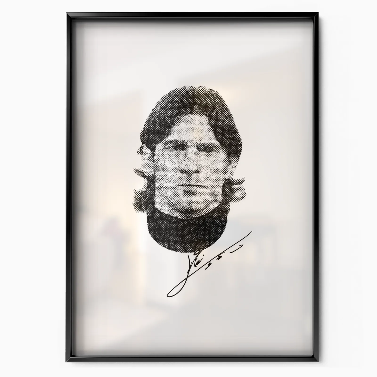 Lionel Messi - Halftone Portrait Poster poster, museum grade matte print