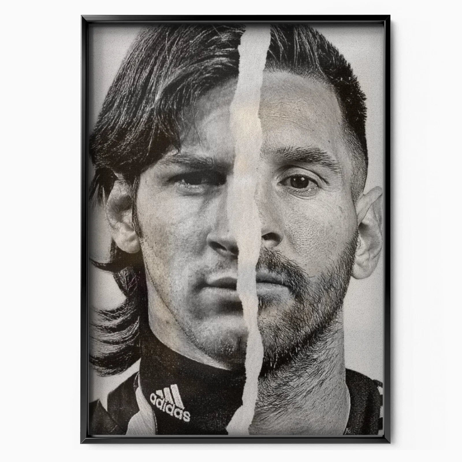 Lionel Messi - Then and Now Poster poster, museum grade matte print